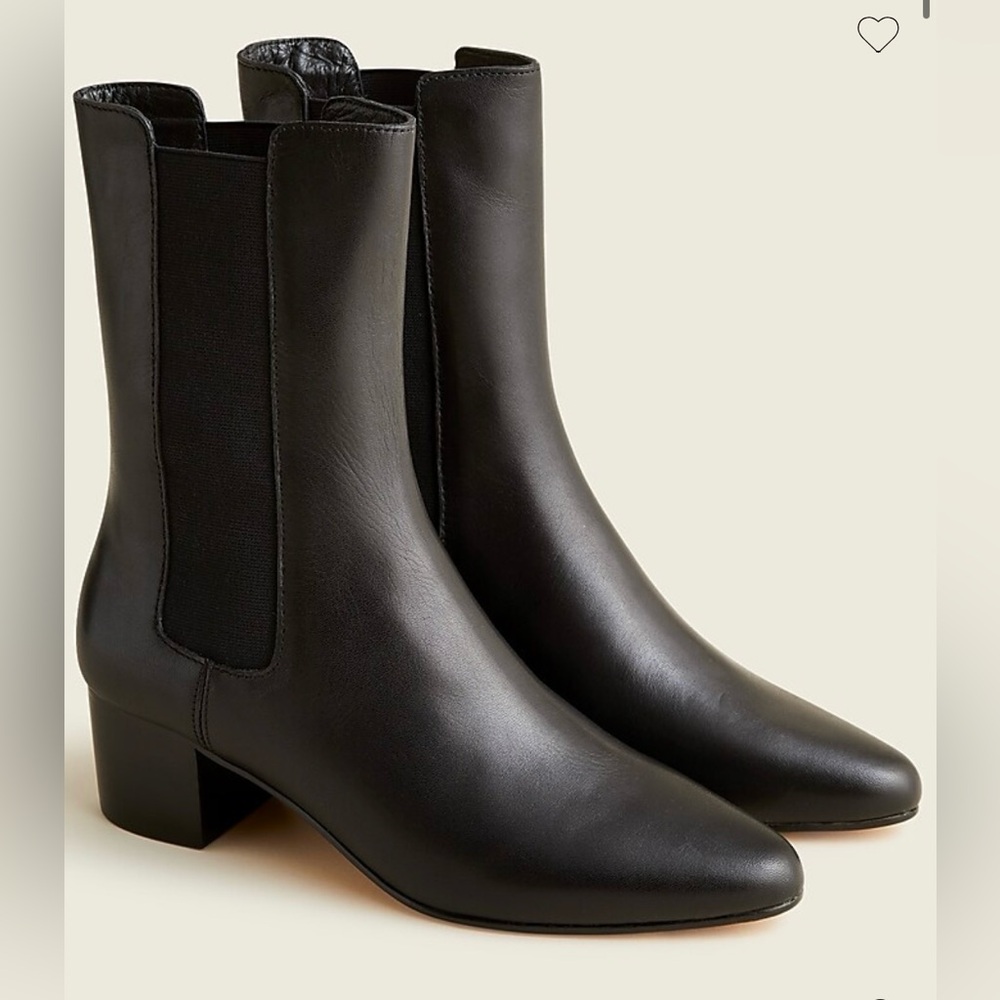 J.Crew Black Leather Boots NWOT